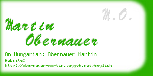 martin obernauer business card